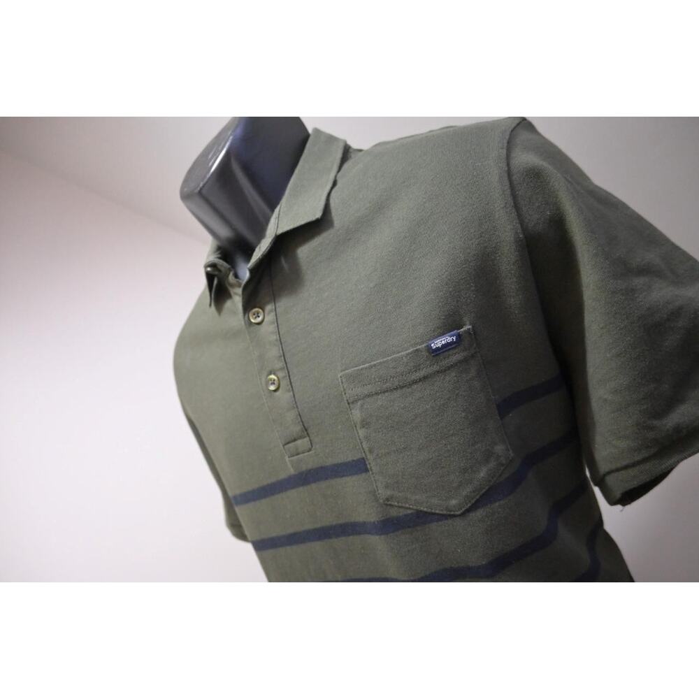 Superdry‎ City Polo Striped Short Sleeve Casual Mens Size 2XL XXL (SLIM)